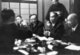 China: Chinese writer, poet, historian and archaeologist Guo Moruo (1892-1978, centre) heading a Sino-Japanese cultural delegation in 1955